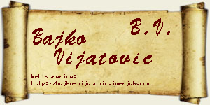 Bajko Vijatović vizit kartica